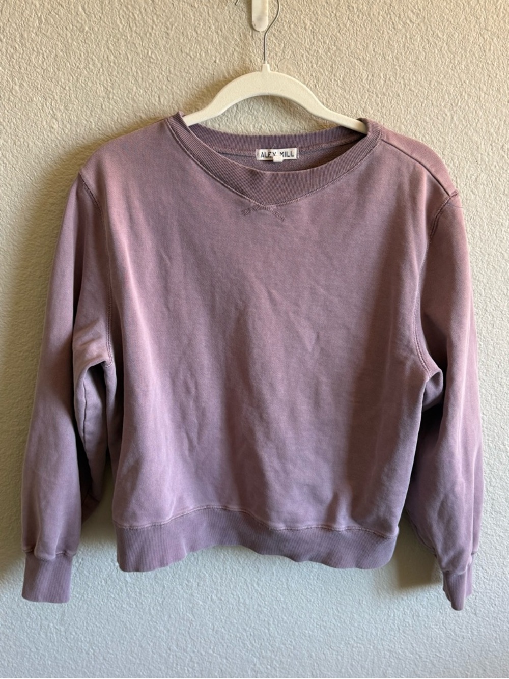 Alex Mill Dust Purple Plum Crewneck Sweatshirt 100% Cotton Loungewear Luxury Med